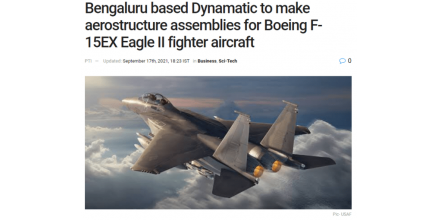 進(jìn)一步忽悠印度買(mǎi)飛機(jī)？波音宣布F-15EX的部分組件將在印度制造